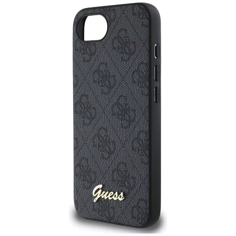 Guess 4G Script Logo MagSafe – dėklas iPhone 16e (juodas)