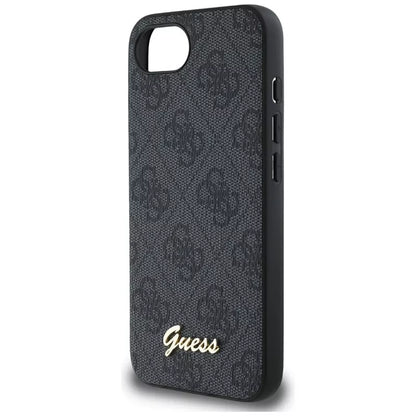 Guess 4G Script Logo MagSafe – dėklas iPhone 16e (juodas)