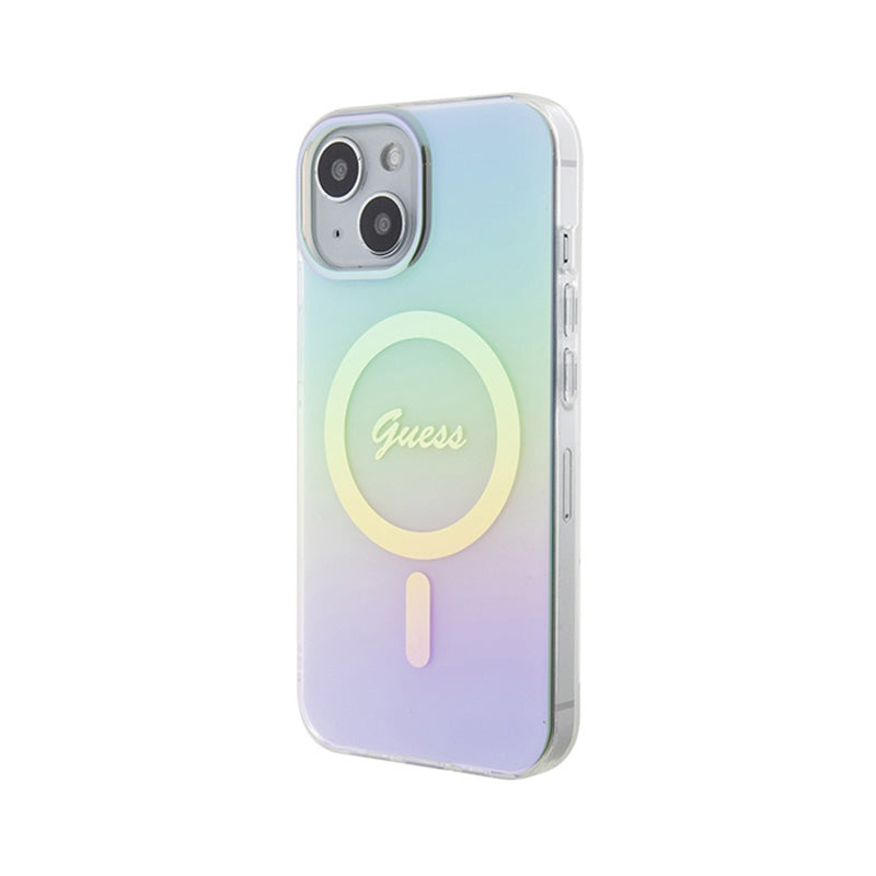 Guess IML Iridescent MagSafe – iPhone 15 dėklas (turkio)
