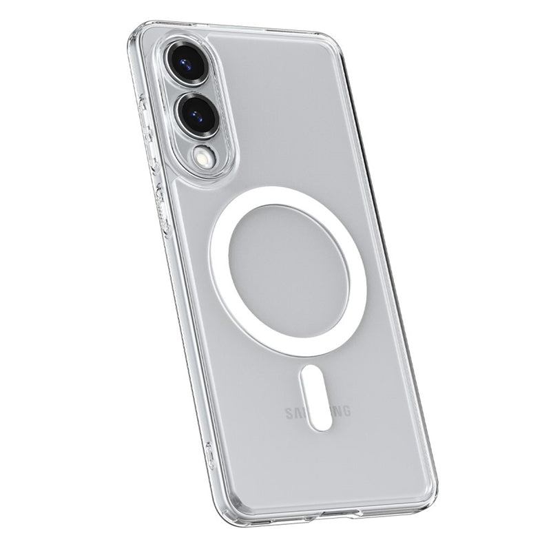 Spigen Ultra Hybrid Mag MagSafe - dėklas, skirtas Samsung Galaxy S25 Edge (skaidrus / baltas)