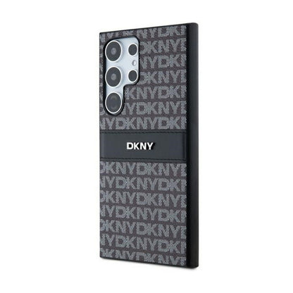 DKNY odininė „Mono Stripe“ ir metalinio logotipo – „Samsung Galaxy S24 Ultra“ dėklas (juodas)