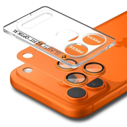 Spigen Optik Pro XL Glas.TR EZ Fit - Kameros objektyvo apsauga iPhone 17 Pro Max (Oranžinė)