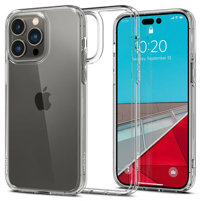 "Spigen Ultra Hybrid" - "iPhone 14 Pro Max" dėklas (skaidrus)