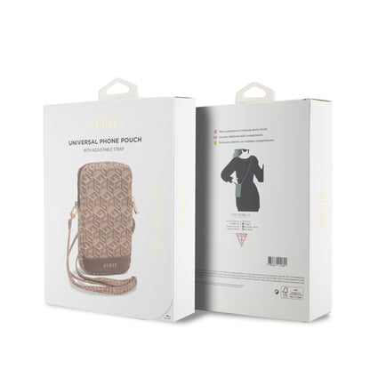 Guess Zip GCube apatinis dryžis - telefono krepšys (ruda)