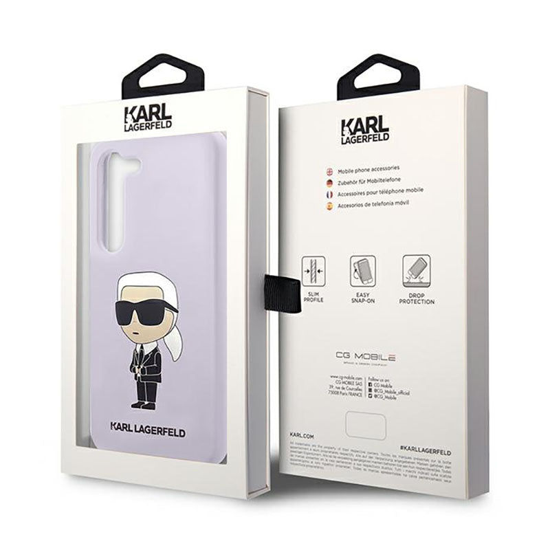 Karl Lagerfeld silikoninis NFT Ikonik – dėklas, skirtas „Samsung Galaxy S23+“ (violetinis)