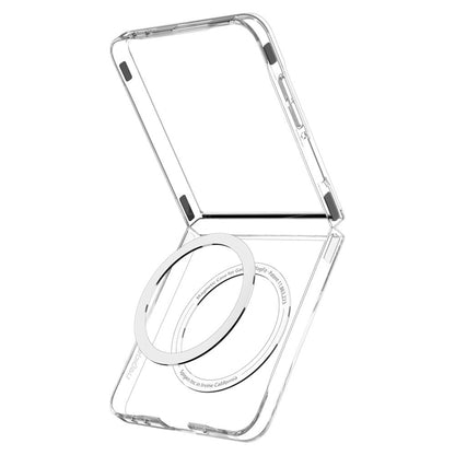 Spigen Airskin Mag MagSafe – dėklas, skirtas Samsung Galaxy Z Flip 7 (Skaidrus/Baltas)