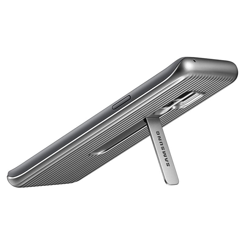 „Samsung Protective Standing Cover“ – dėklas, skirtas „Samsung Galaxy S9“ su atramėle (sidabrinis)