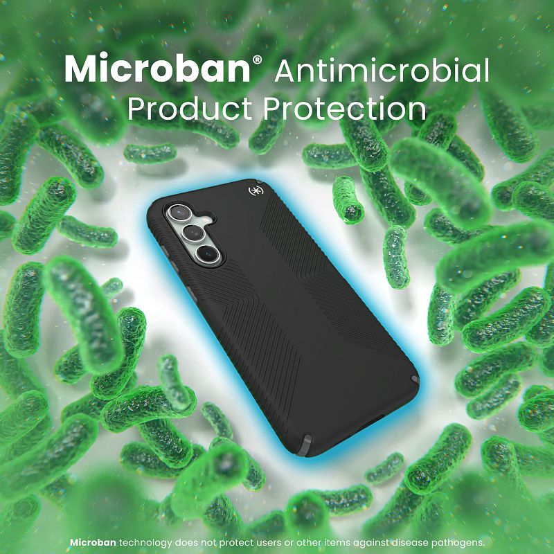 Speck Presidio2 Grip – dėklas Samsung Galaxy S23 FE (juodas/juodas/baltas)