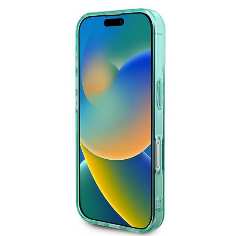Guess IML kalnų krištolai MagSafe – dėklas skirtas iPhone 16 Plus (žalias)