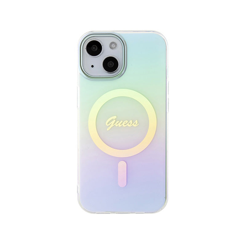 Guess IML Iridescent MagSafe – iPhone 15 dėklas (turkio)