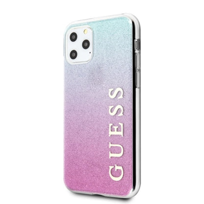 Guess Glitter Gradient – Dėklas, skirtas iPhone 11 Pro Max (rožinis/mėlynas)