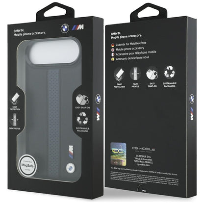 BMW M Perforated Stripe Logo MagSafe dėklas iPhone Air (mėlynas)