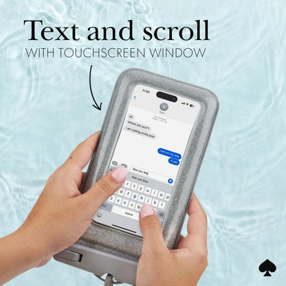 Kate Spade New York Vandeniui atsparus plaukiojantis dėklas – Vandeniui atsparus dėklas išmaniesiems telefonams iki 6,7 colio (That Sparkle)