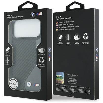 BMW M Anglies Pluoštas Logotipas MagSafe - Dėklas iPhone 17 Pro Max (antracitas)
