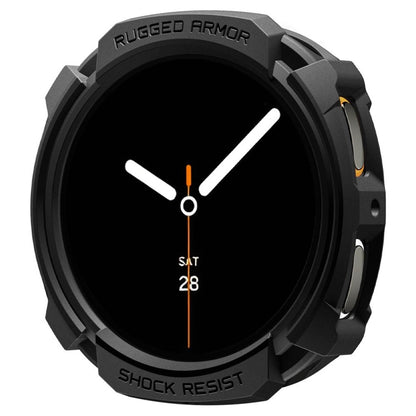 Spigen Rugged Armor Dėklas, skirtas Samsung Galaxy Watch 8 44 mm (Matinė juoda)