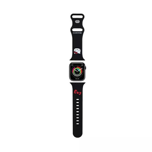 Hello Kitty silikoninis Kitty Head – dirželis Apple Watch 38/40/41 mm (juodas)