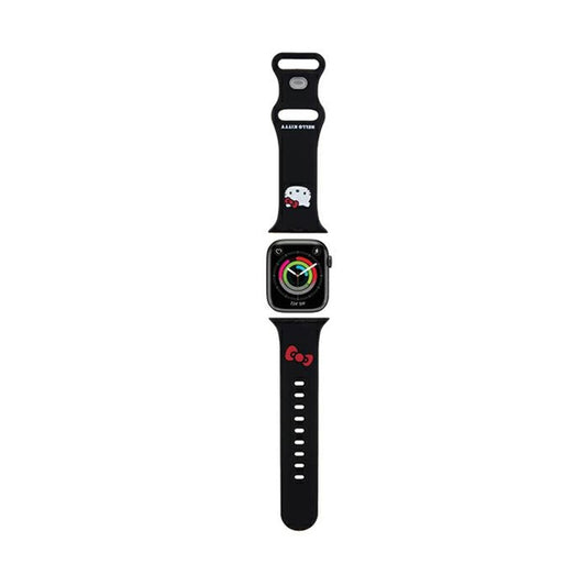 Hello Kitty silikoninis Kitty Head – dirželis Apple Watch 38/40/41 mm (juodas)