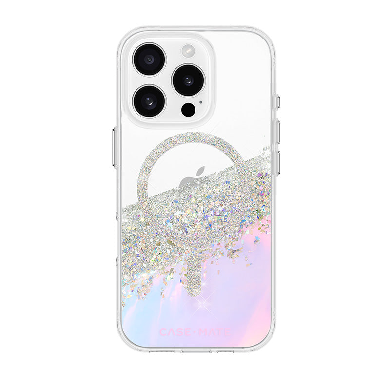 Case-Mate Karat MagSafe – Dėklas iPhone 16 Pro (Holografinis Muilo Burbulas)