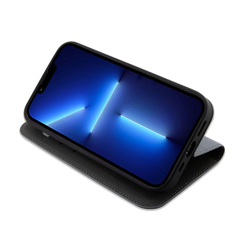 Karl Lagerfeld Knygutės tipo NFT Saffiano Karl & Choupette – Dėklas, skirtas iPhone 14 Pro Max (Sidabrinis)