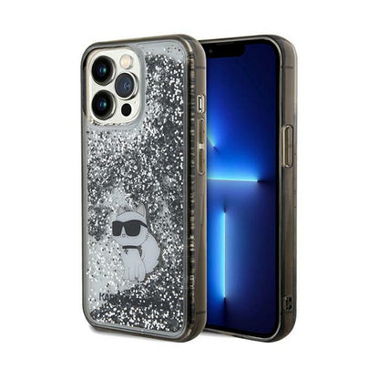 Karl Lagerfeld Liquid Glitter Choupette – „iPhone 13 Pro Max“ dėklas (skaidrus)