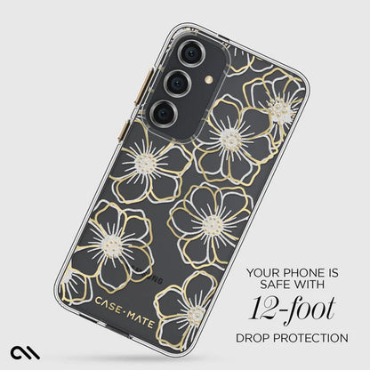 Case-Mate Floral Gems – dėklas, skirtas Samsung Galaxy S24+ (auksinis)