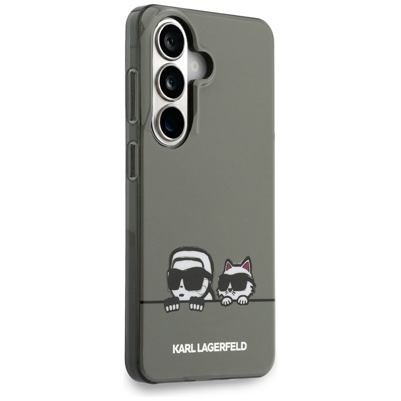 Karl Lagerfeld IML Peekaboo Karl & Choupette MagSafe dėklas - Samsung Galaxy S26 dėklas (juodas)