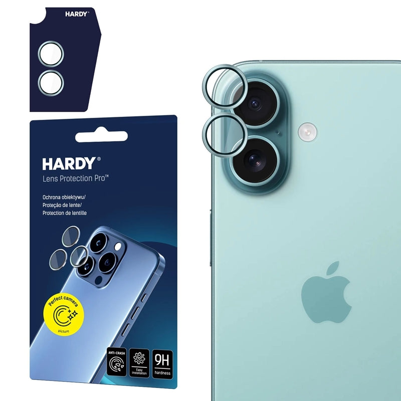 3mk HARDY Pro apsauga objektyvui - Objektyvo apsauginis stiklas, skirtas iPhone 17 (Šviesiai žalia)
