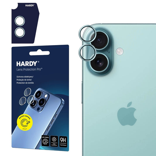3mk HARDY Pro apsauga objektyvui - Objektyvo apsauginis stiklas, skirtas iPhone 17 (Šviesiai žalia)