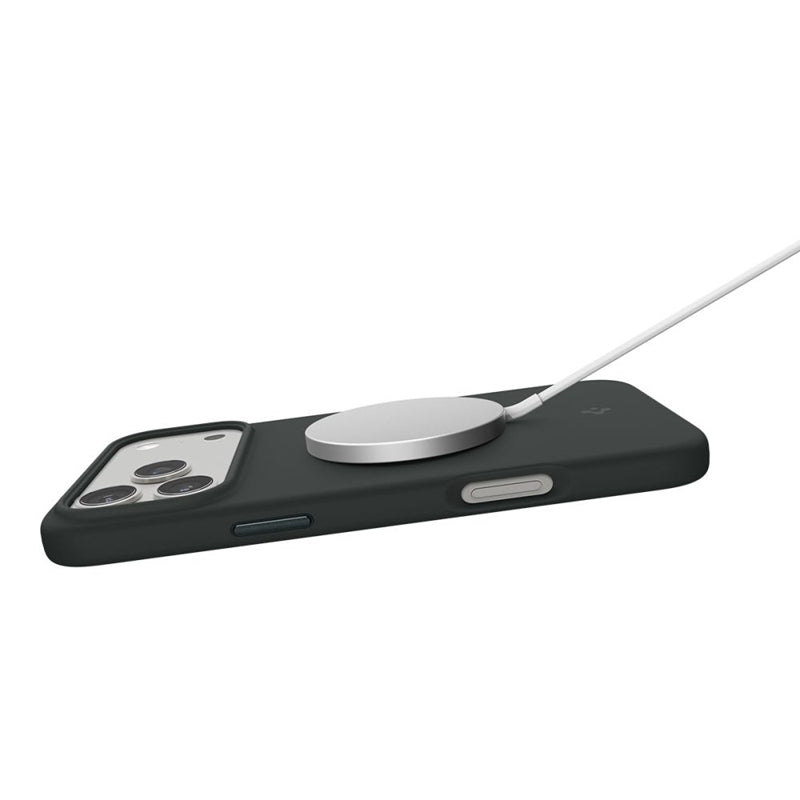 Spigen Silicone Fit Mag MagSafe - Dėklas, skirtas iPhone 17 Pro Max (Abyss Green)