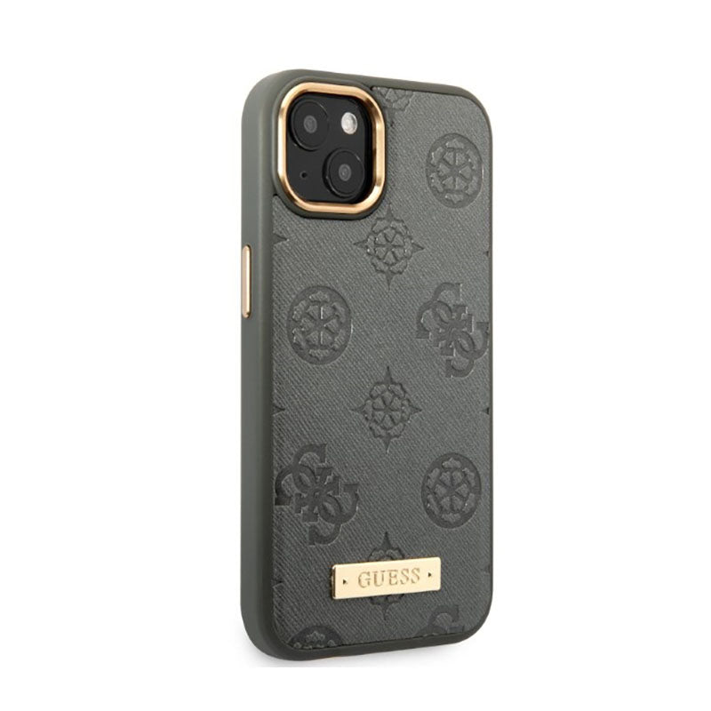 Guess Peony Logo Plate MagSafe - dėklas, skirtas iPhone 13 (pilka)