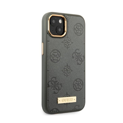 Guess Peony Logo Plate MagSafe - dėklas, skirtas iPhone 13 (pilka)