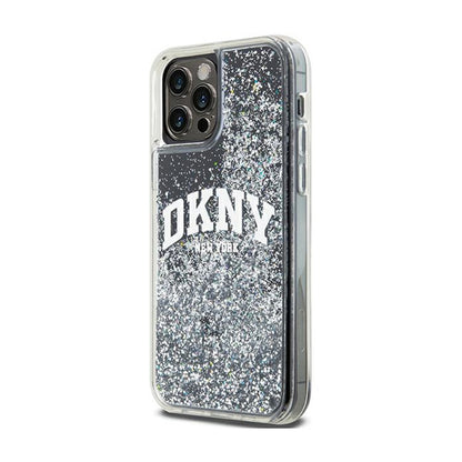 DKNY Liquid Glitter Big Logo – dėklas, skirtas iPhone 12 / iPhone 12 Pro (juodas)