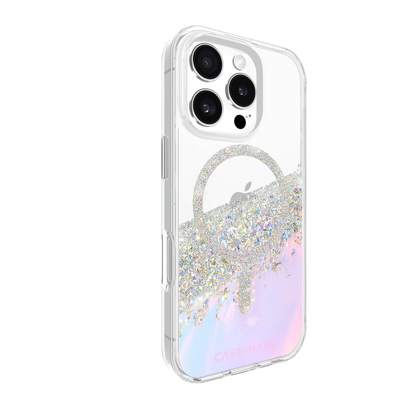 Case-Mate Karat MagSafe – Dėklas iPhone 16 Pro (Holografinis Muilo Burbulas)