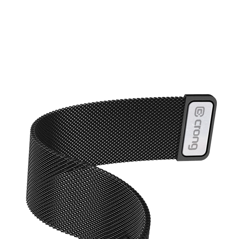 "Crong Milano Steel" - Nerūdijančio plieno dirželis "Apple Watch" 38/40/41/42 mm (juodas)