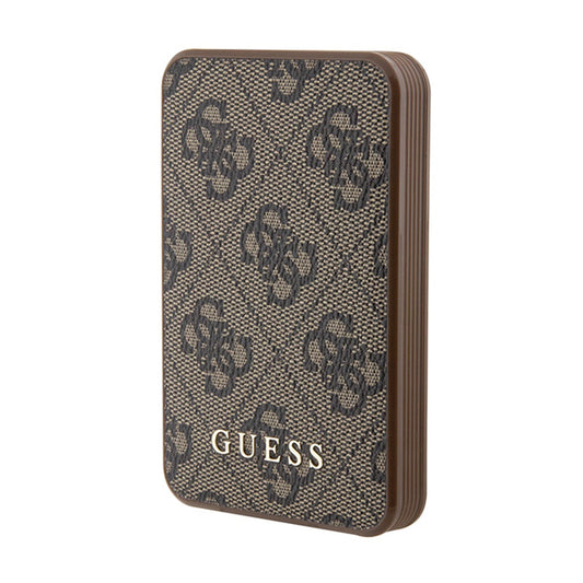 Guess 4G odos metalinis logotipas – maitinimo blokas 5000 mAh 15 W (rudas)