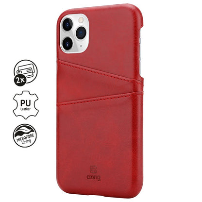 Crong Neat Cover – PU odos dėklas, skirtas iPhone 11 Pro (raudonas)