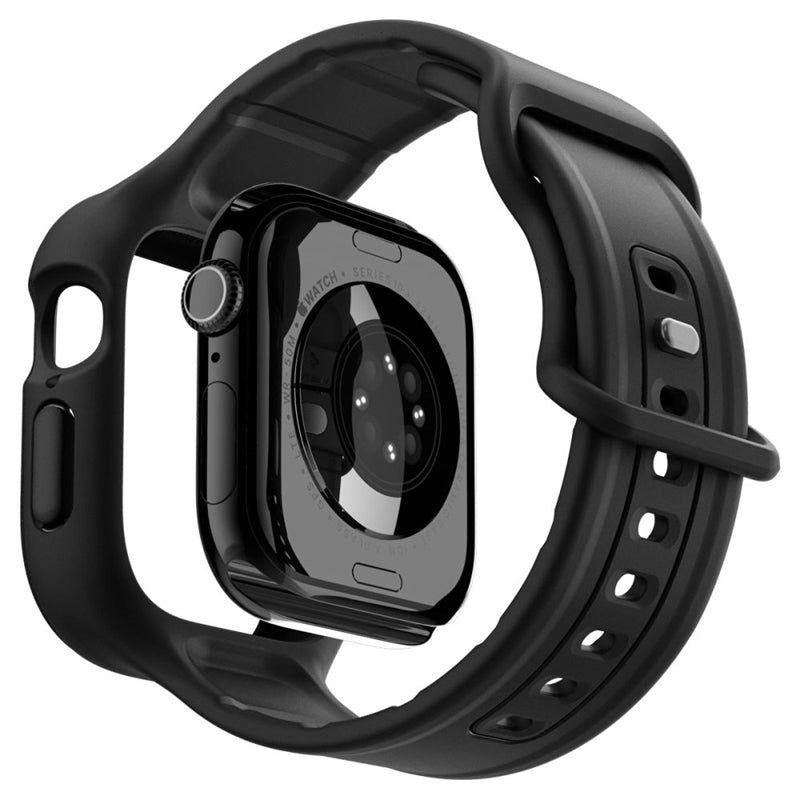 Spigen Vault Pro – Dirželis su dėklu, skirtas Apple Watch 10 42 mm (Matte Black)