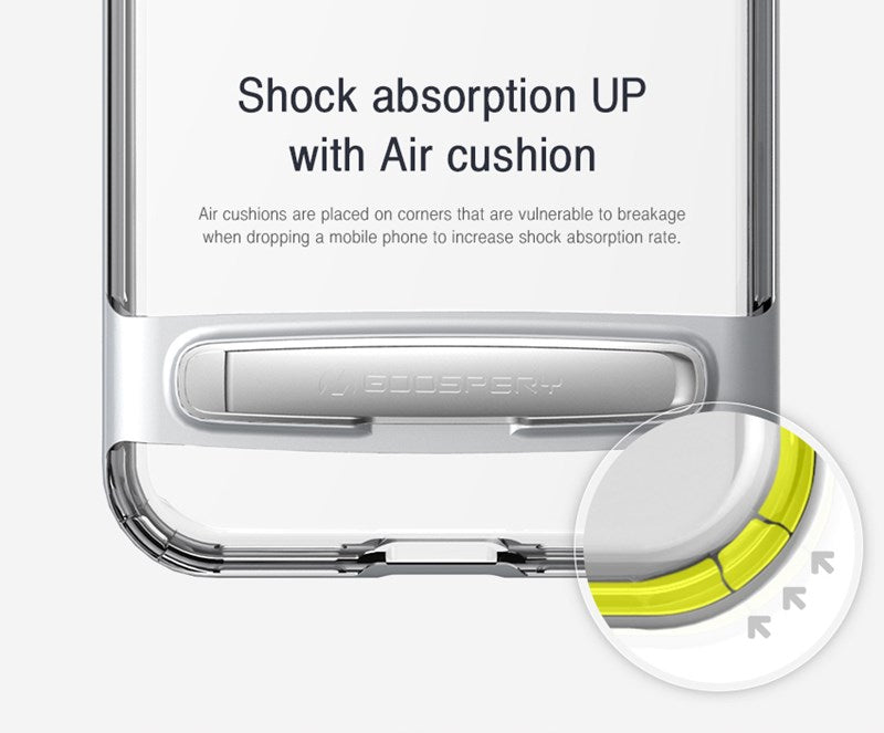 Mercury Dream Bumper – dėklas, skirtas „Samsung Galaxy S9“ su metaliniu stovu (auksinis)