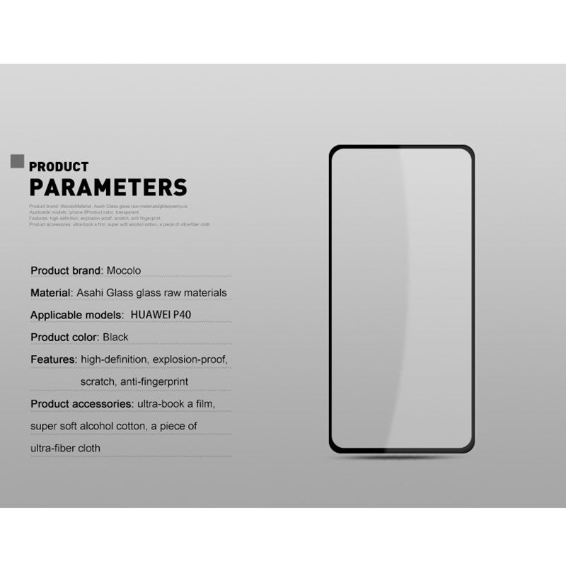 Mocolo 2.5D visiškai klijuojamas apsauginis stiklas, skirtas Huawei P40