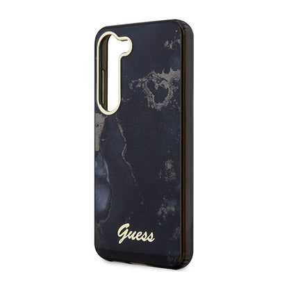 Guess Golden Marble kolekcija – dėklas Samsung Galaxy S23 (juodas)