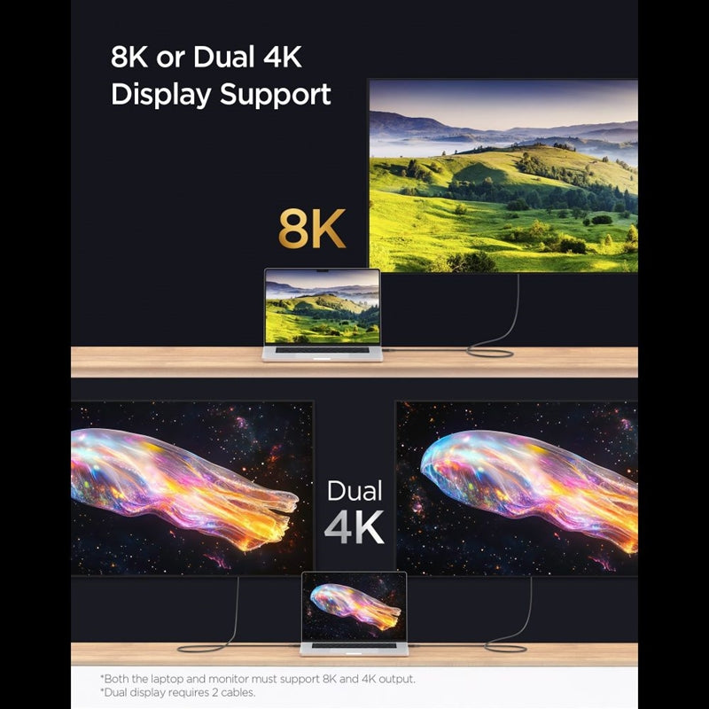 Spigen EB24012CC Essential - USB-C į USB-C PD laidas 240W 1.2m (juodas)