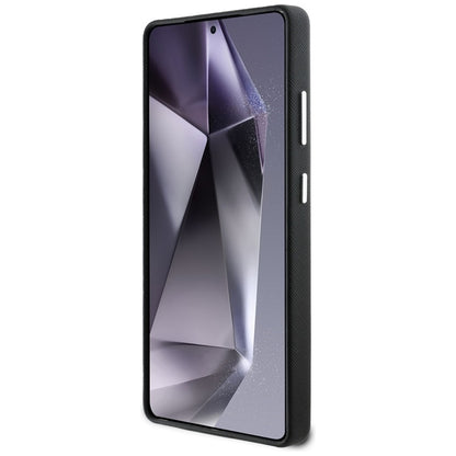 Karl Lagerfeld Saffiano pilnai apgaubtas ilgas metalinis logotipas MagSafe – dėklas Samsung Galaxy S25 Ultra (juodas)