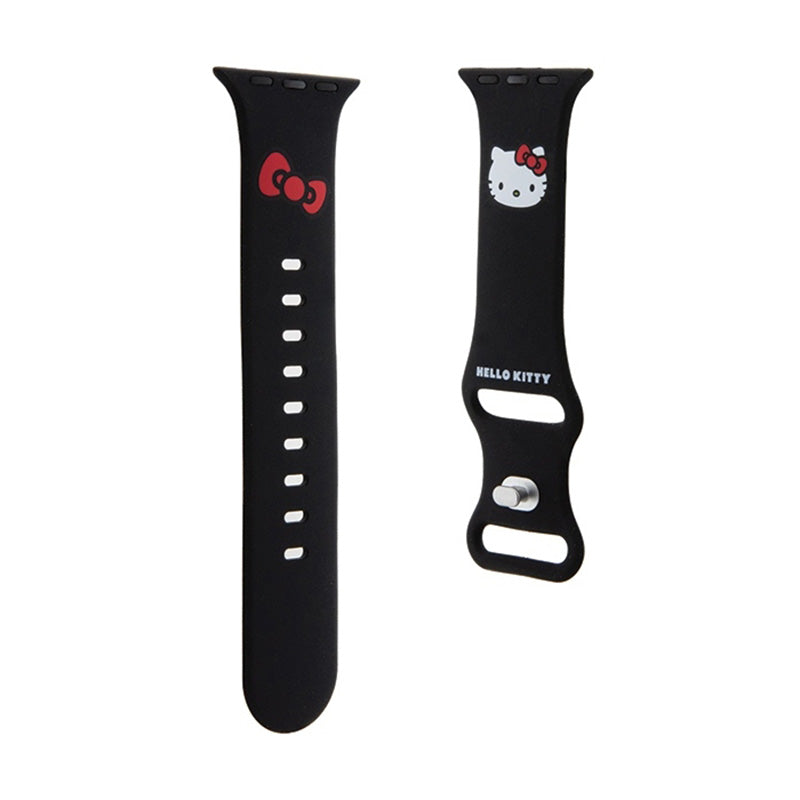 Hello Kitty silikoninis Kitty Head – dirželis Apple Watch 38/40/41 mm (juodas)