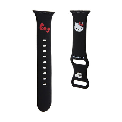 Hello Kitty silikoninis Kitty Head – dirželis Apple Watch 38/40/41 mm (juodas)