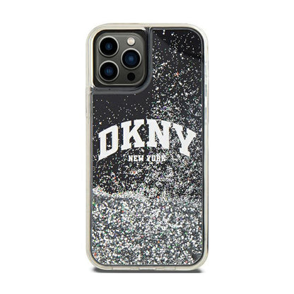 DKNY Liquid Glitter Big Logo – dėklas, skirtas iPhone 12 / iPhone 12 Pro (juodas)
