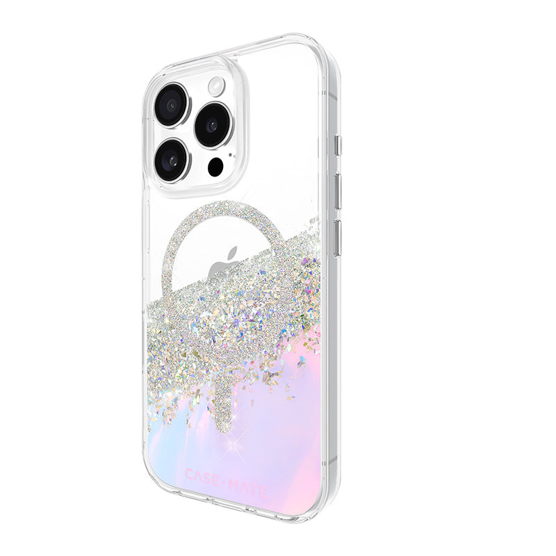 Case-Mate Karat MagSafe – Dėklas iPhone 16 Pro (Holografinis Muilo Burbulas)
