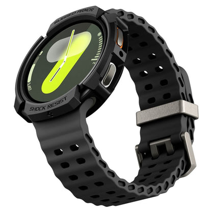 Spigen Rugged Armor Dėklas, skirtas Samsung Galaxy Watch 8 44 mm (Matinė juoda)