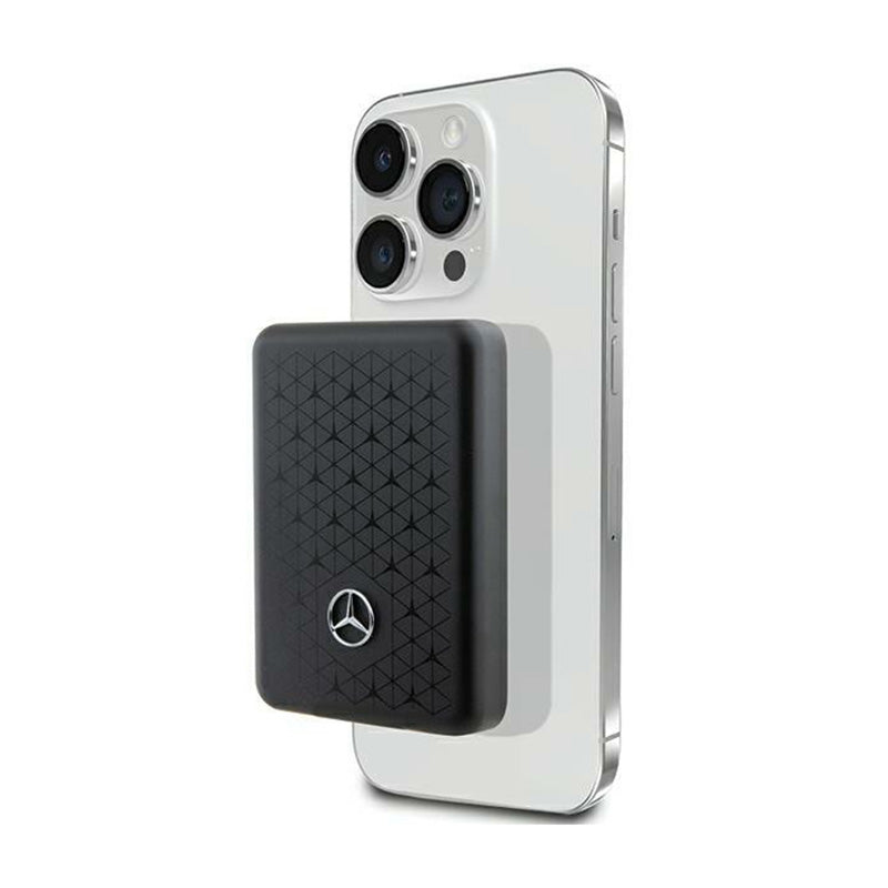 Mercedes Stars Pattern MagSafe – 3000 mAh 5W MagSafe indukcinis išorinis akumuliatorius (juodas)