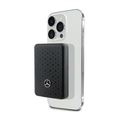Mercedes Stars Pattern MagSafe – 3000 mAh 5W MagSafe indukcinis išorinis akumuliatorius (juodas)