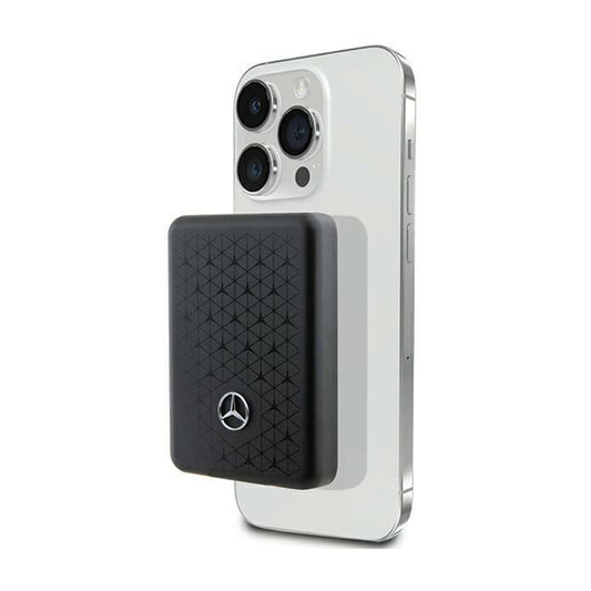 Mercedes Stars Pattern MagSafe – 3000 mAh 5W MagSafe indukcinis išorinis akumuliatorius (juodas)